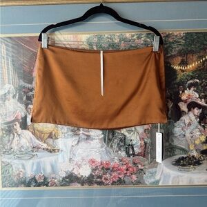 Brown Tube Top with White Center Trim